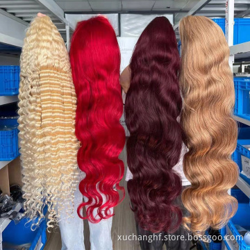 HF large stock 613 full lace wig, Brazilian 613 blonde full lace human hair wig,40 inch 613 virgin hair human hair wigs